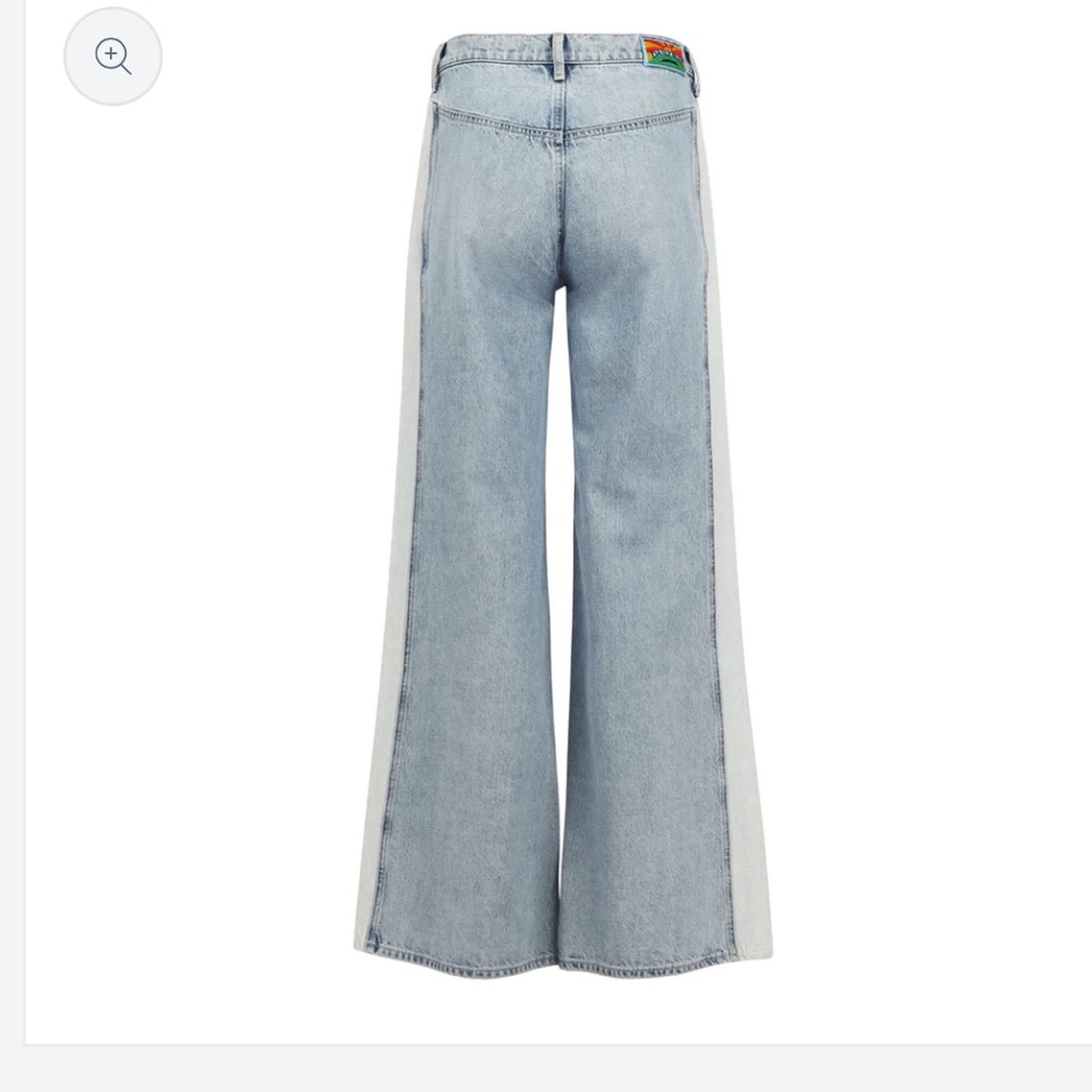 NWT AG Daily Blue premium denim Easy two tone wide leg jeans - Picture 2 of 6